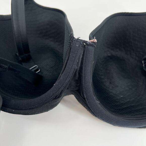 Cacique by Lane Bryant plus size black light lined balconette bra basic size 40F - Picture 2 of 9